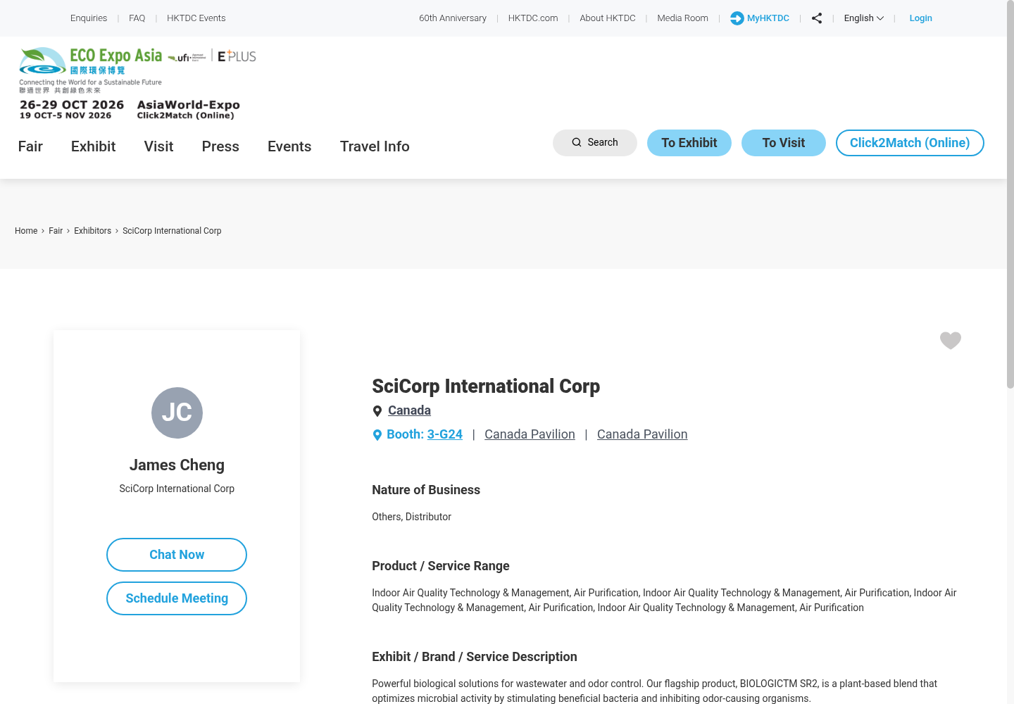 Evidence for VHC: SciCorp International Corp