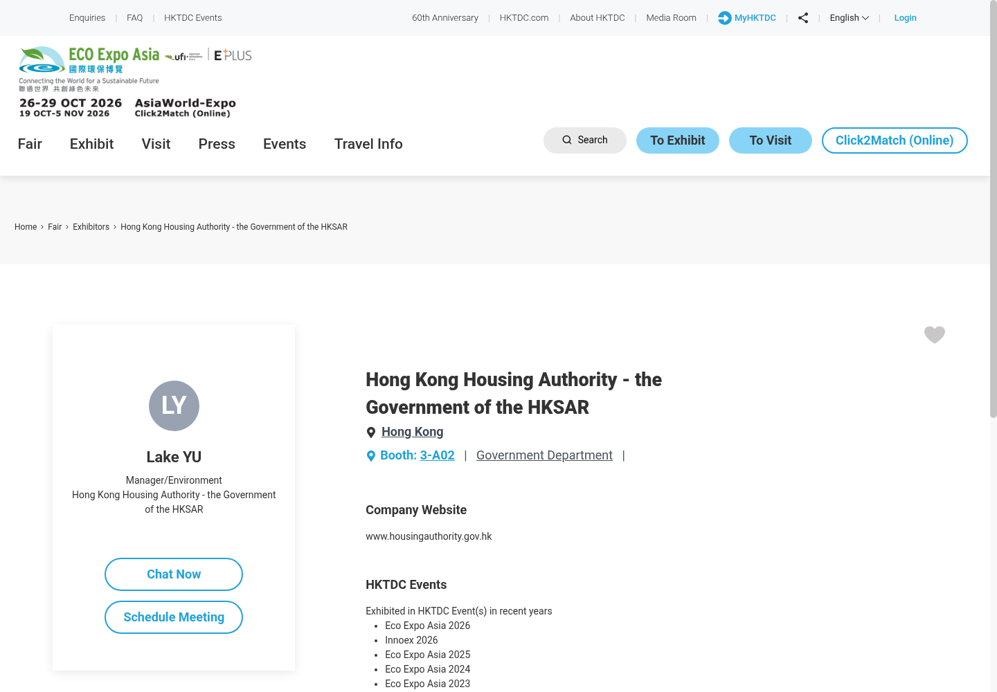 Evidence for VHC: Hong Kong Housing Authority - the Government of the HKSAR